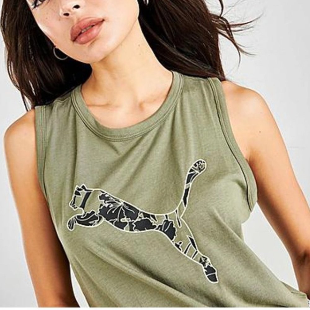 🌼 PUMA Summer Tank Muscle Tee, Green XL NWT